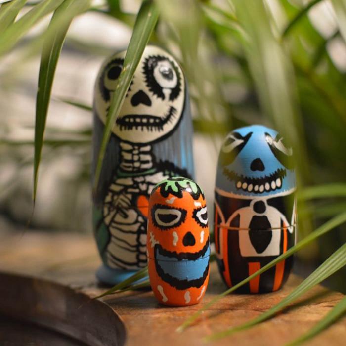 Scary Halloween Family Nesting Dolls