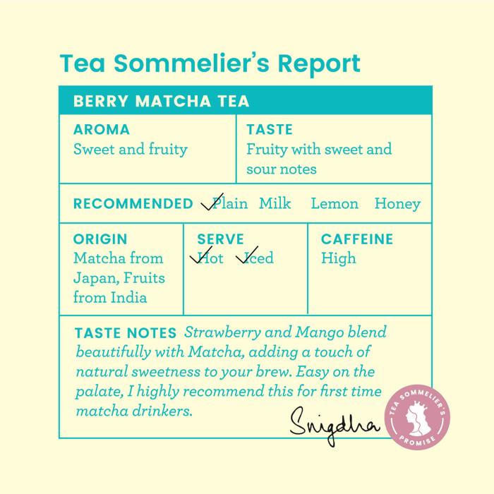 Berry Matcha Green Tea - 30 grams