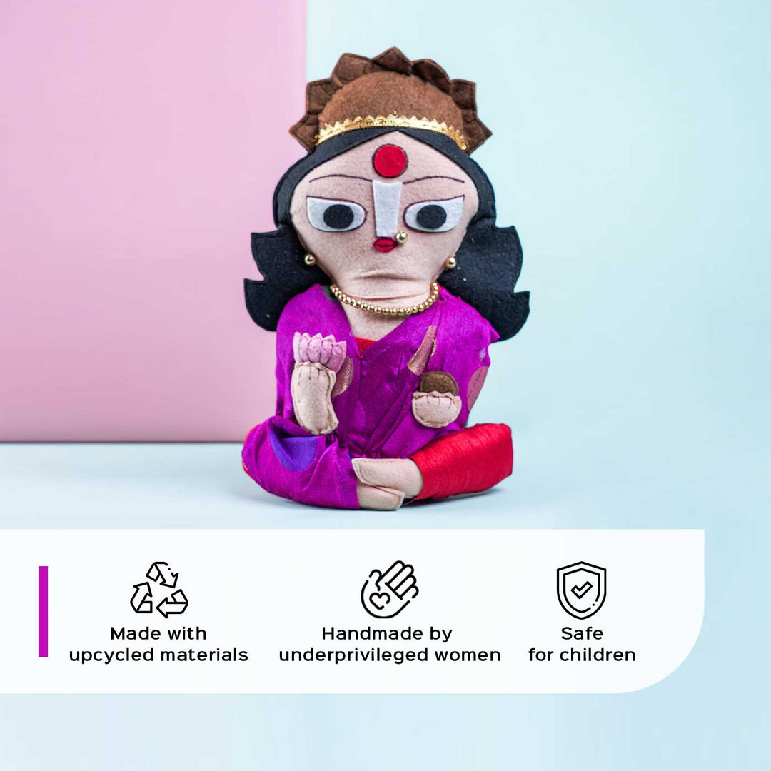 Upcycled Fiber Goddess Laxmi Soft Toy