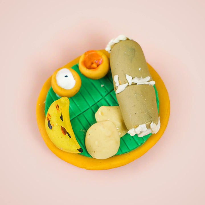 Miniature Fridge Magnets - Kerala Meals - Set of 3