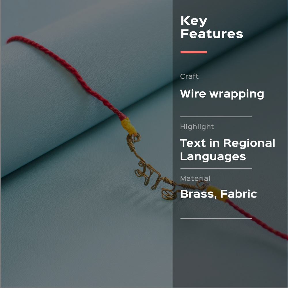 Personalized Rakhi Marathi - Key features overlay