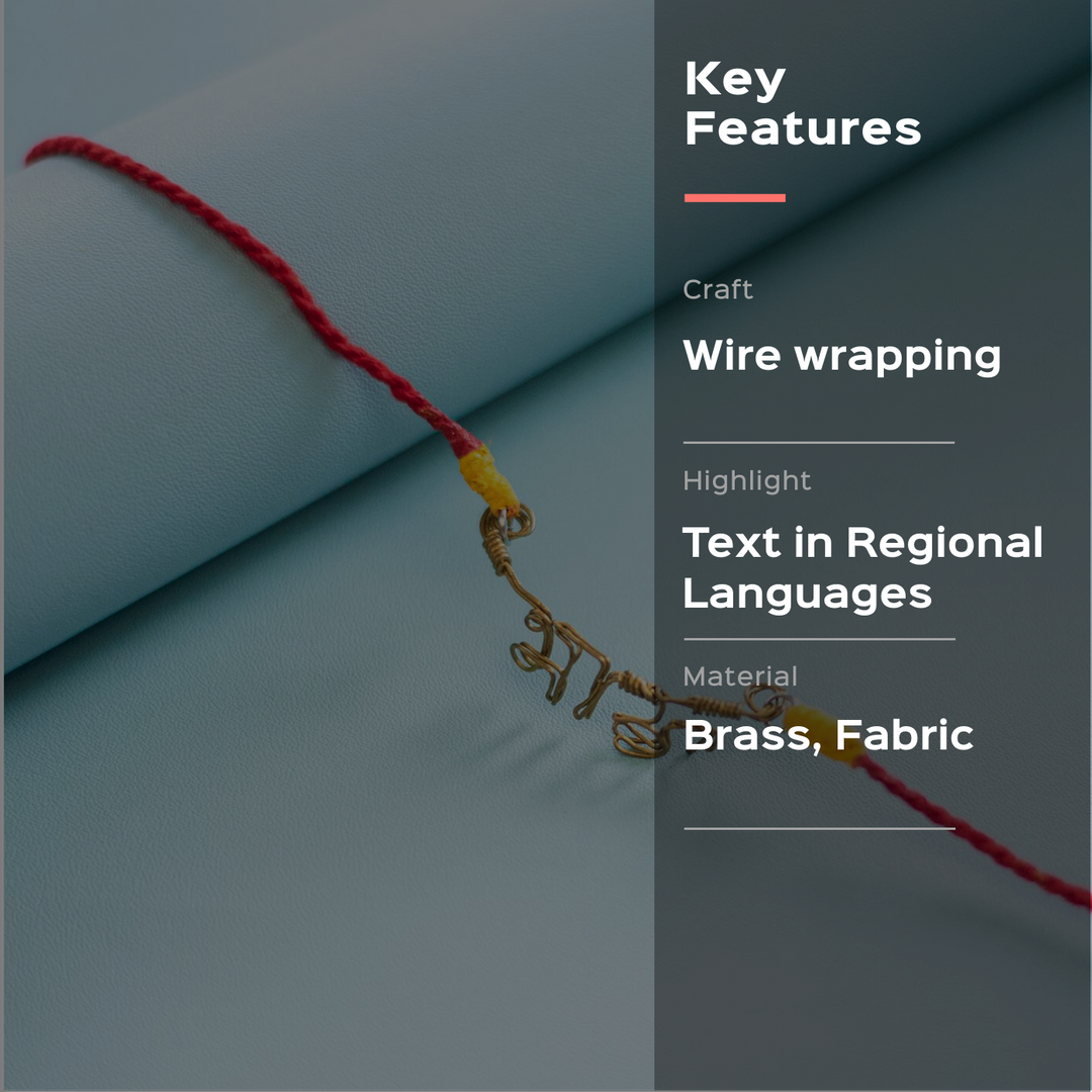 Personalized Rakhi Marathi - Key features overlay