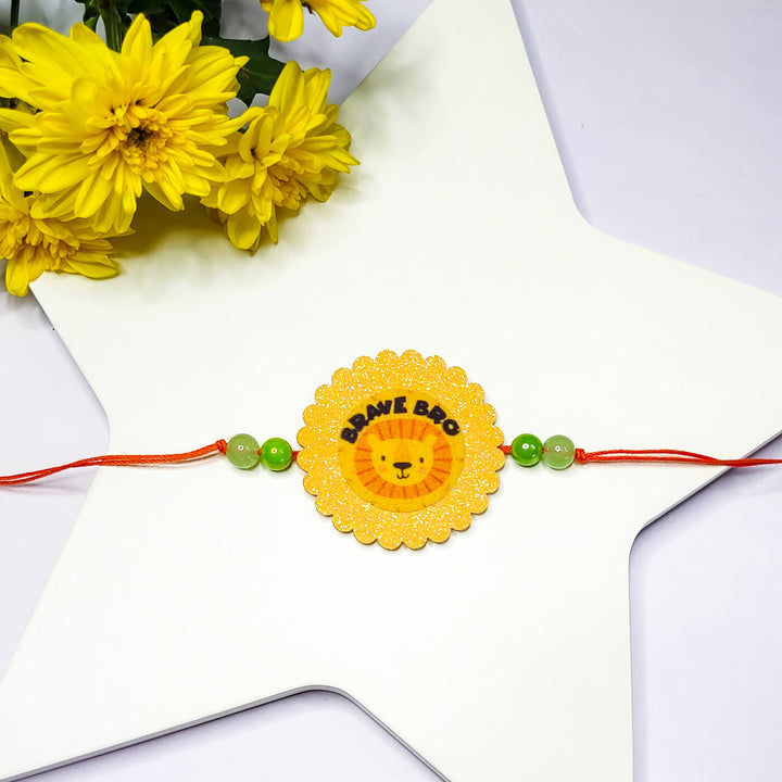 Brave Bro Lion Rakhiglow In The Dark - Styled Product Display