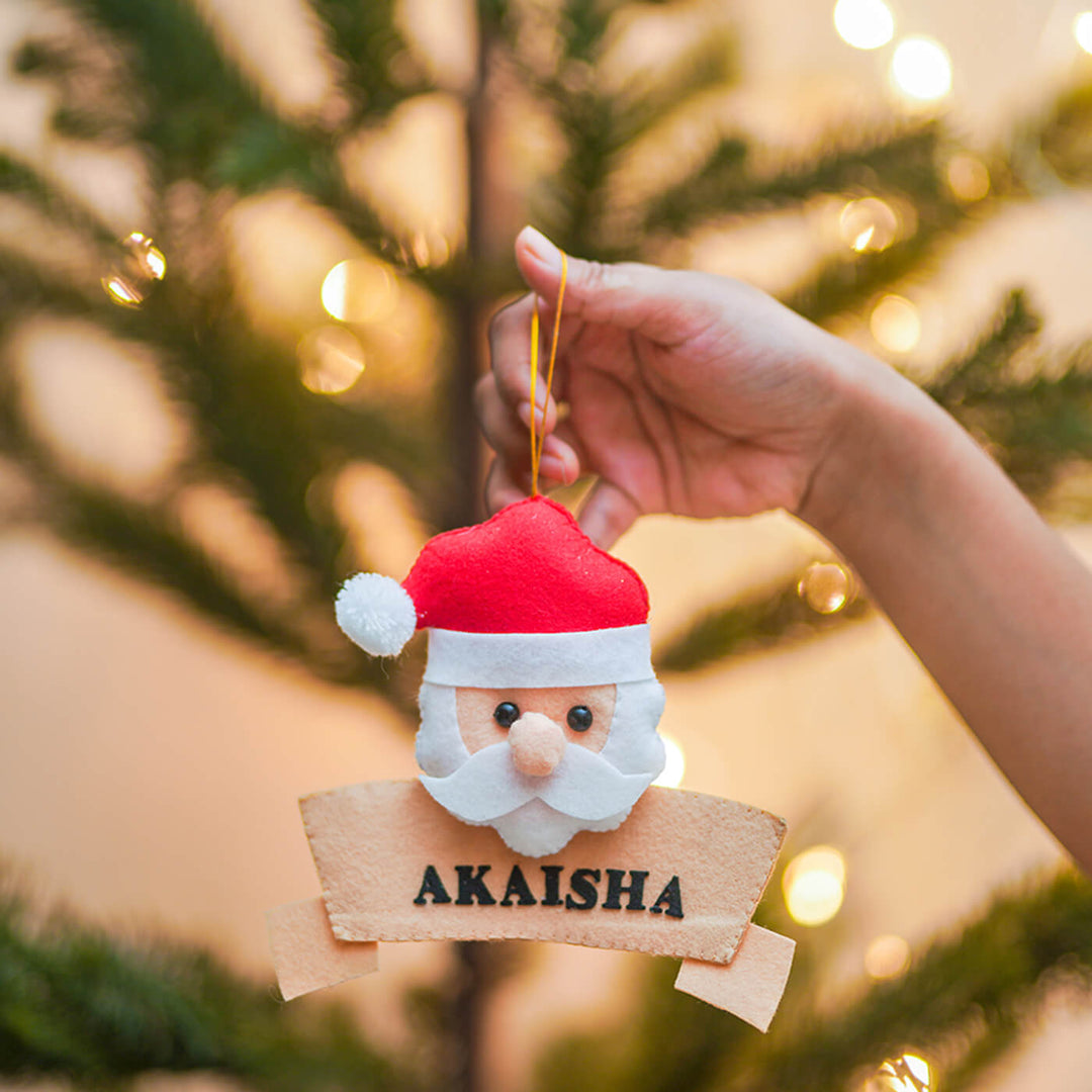 Handmade Personalized Xmas Felt Ornaments For Christmas Tree Decoration | Set Of 6