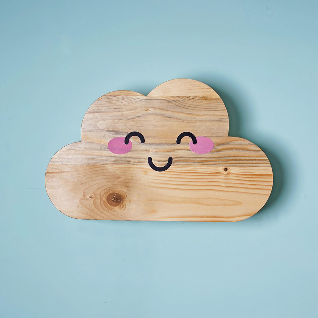 Smiling Cloud Backlit Wall Light for Kids