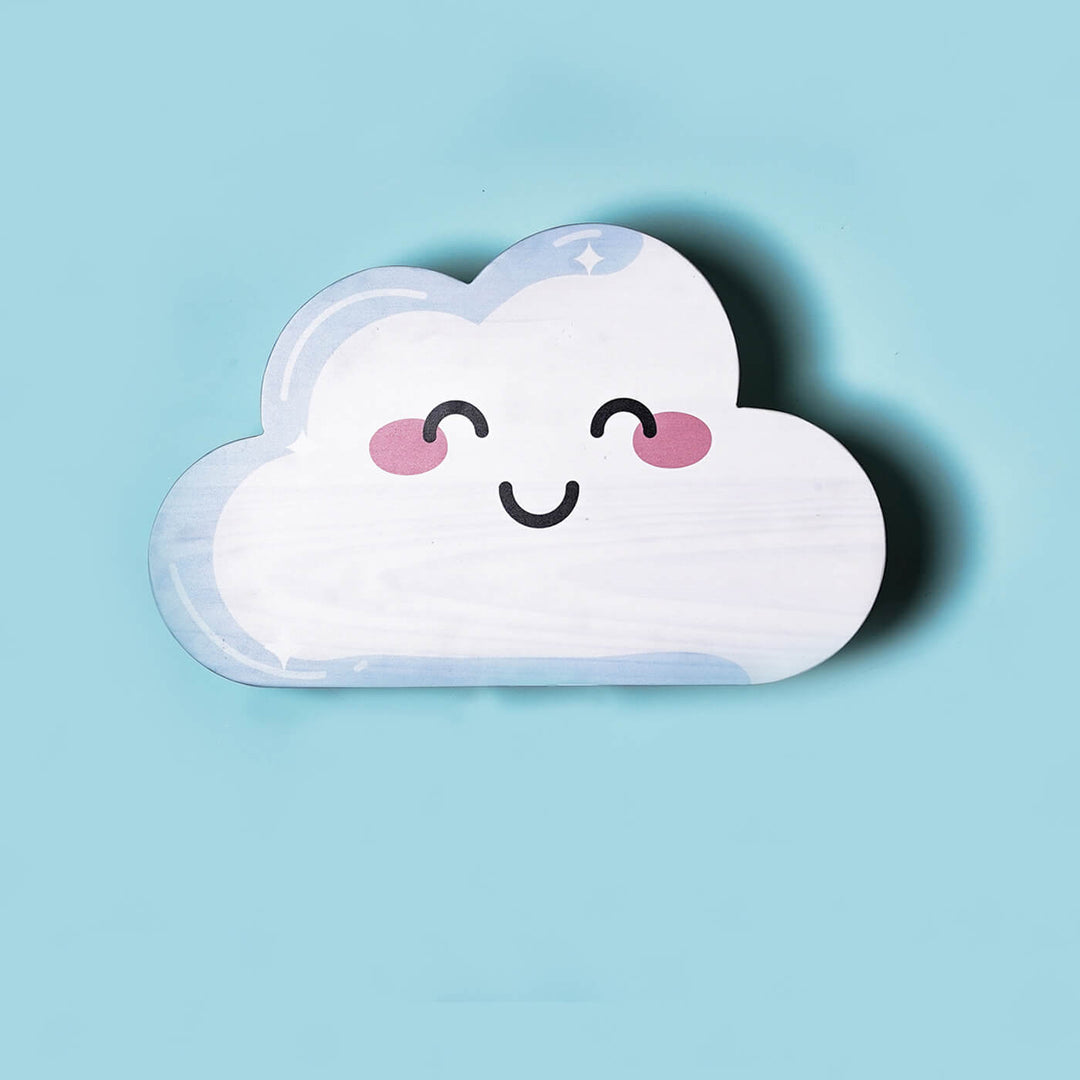 Smiling Cloud Backlit Wall Light for Kids