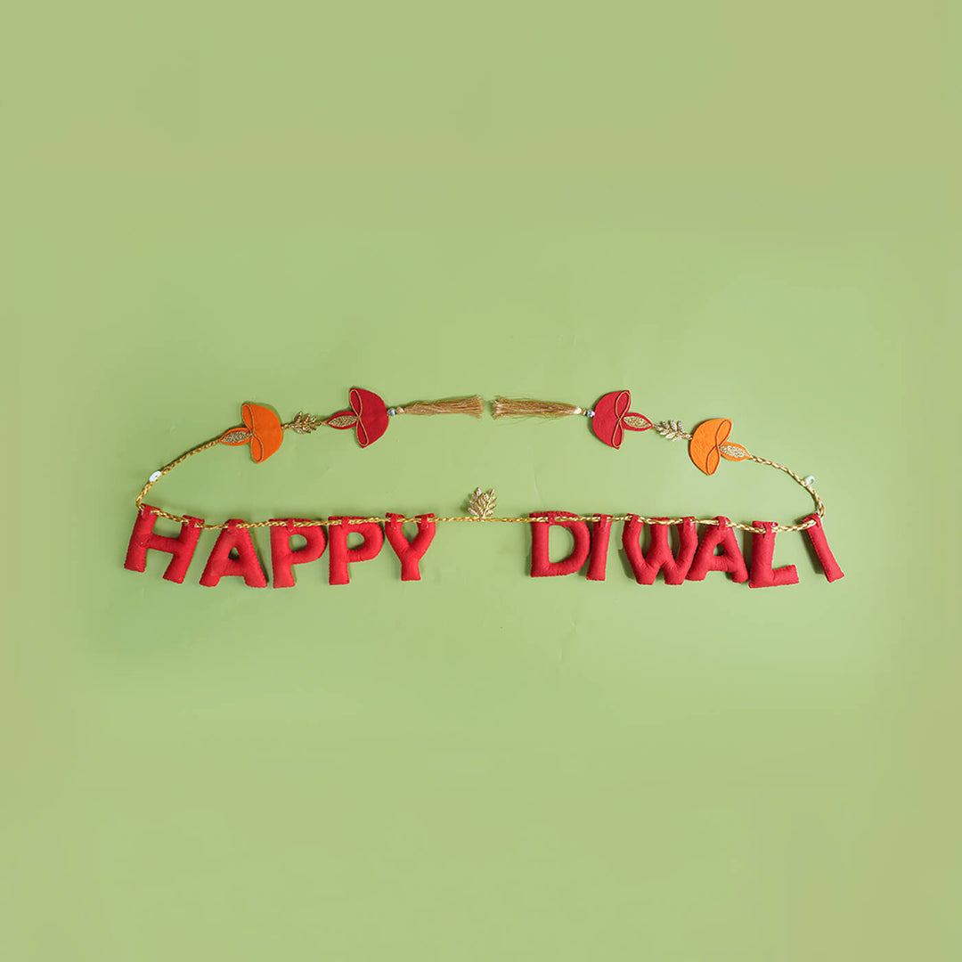 37 In | Handmade Festive Tassled Happy Diwali Toran