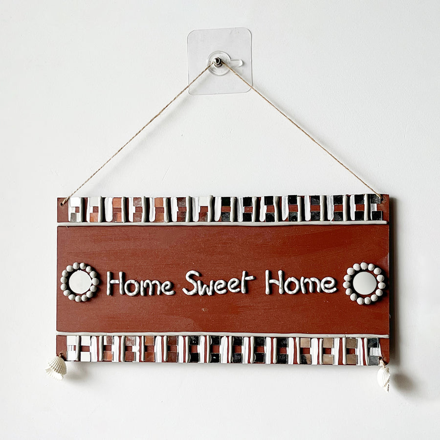 Customisable Lippan Name Plate - Hanging on Transparent Hook