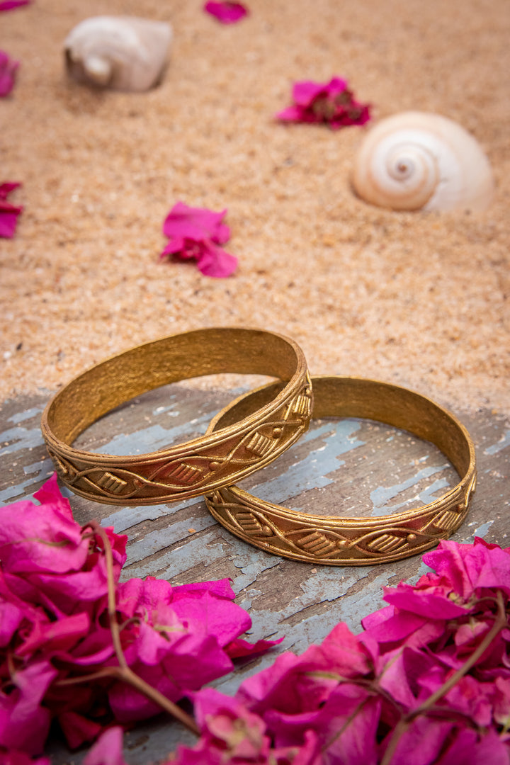 Dokra Geometric Brass Bangle