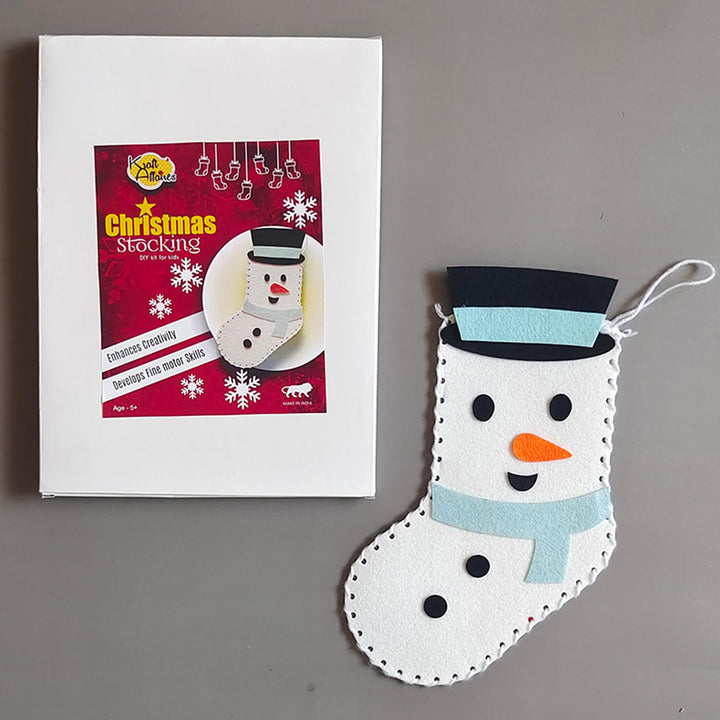 Handmade Snowman Stocking Felt Diy Kit For Christmas Decoration