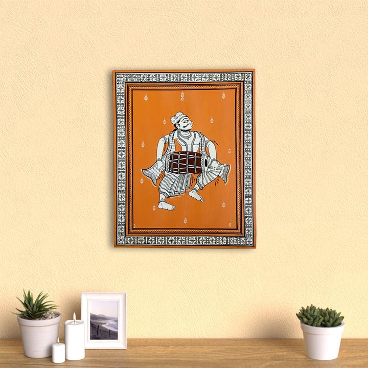 Handpainted Dhol Wadak on MDF
