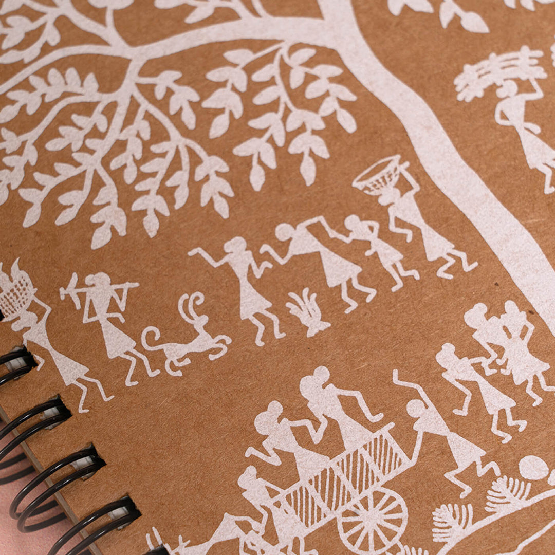 Handmade Paper Spiral Unruled Notebook