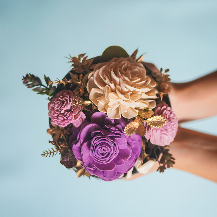 Handcrafted Solawood Flowers "Floral Fancy" Centerpiece
