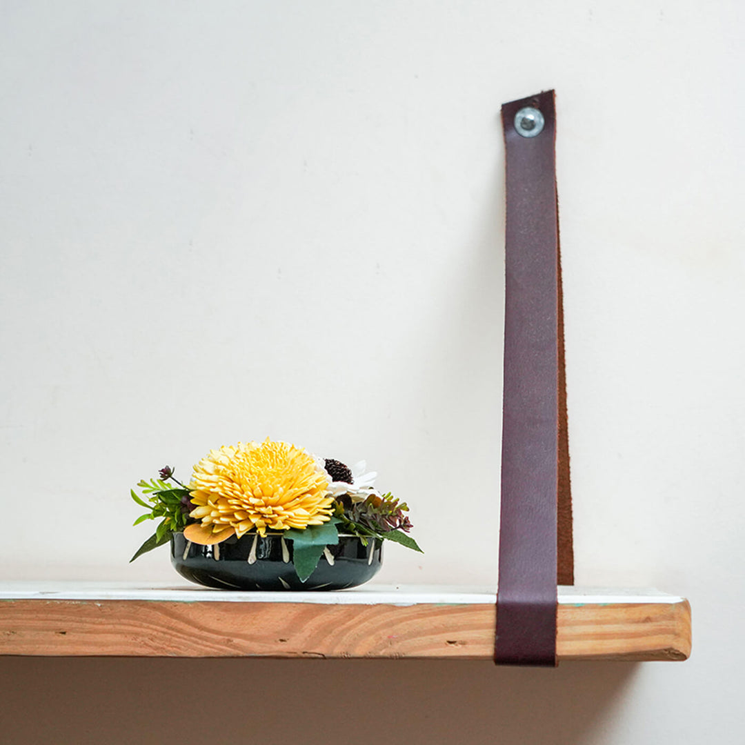 Handcrafted Solawood Flowers "Yellow Mellow" Floral Centerpiece