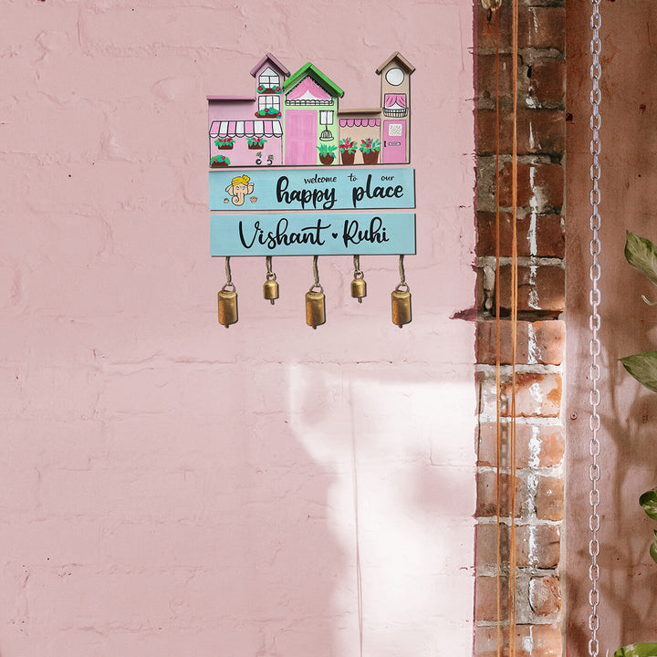French Cafe Plank House For Couples - Mounted on Wall with Hooks