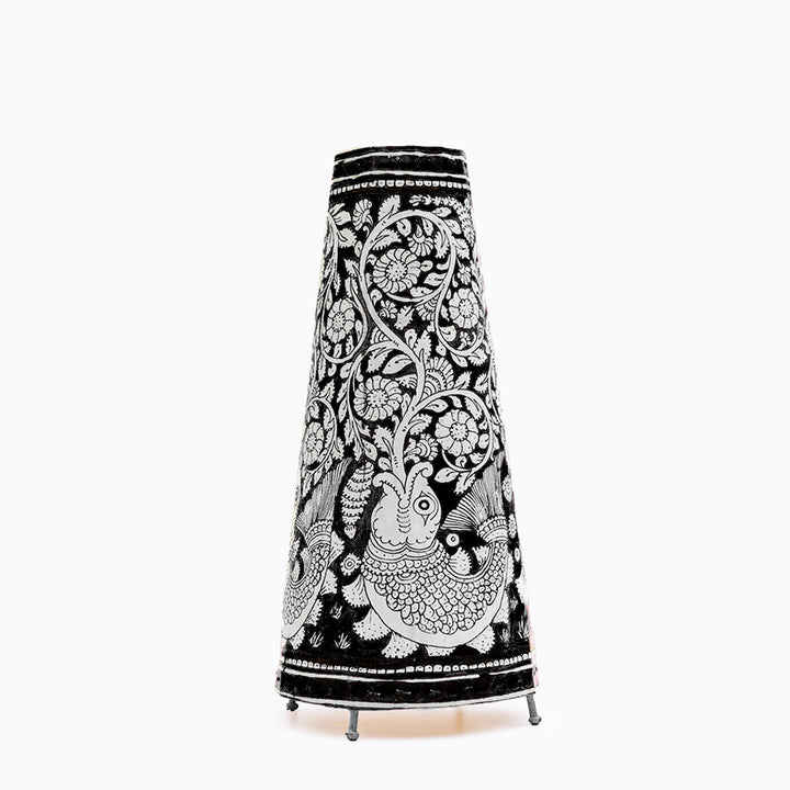 17 inch | Hand Painted Fish Tholu Bommalata Medium Tabletop Lamp