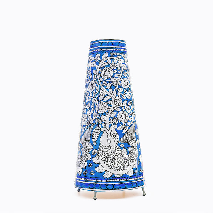 17 inch | Hand Painted Fish Tholu Bommalata Medium Tabletop Lamp