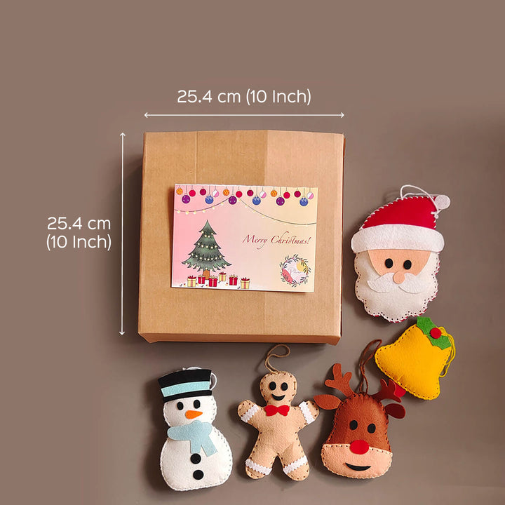 Handmade Xmas Ornaments Felt Diy Kit For Christmas Tree Decoration | Set Of 5