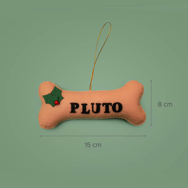 Handmade Personalized Bone Felt Ornament For Christmas Tree Decoration