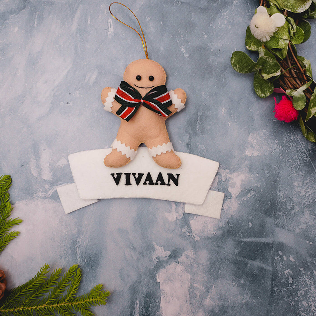 Handmade Personalized Xmas Felt Ornaments For Christmas Tree Decoration | Set Of 6