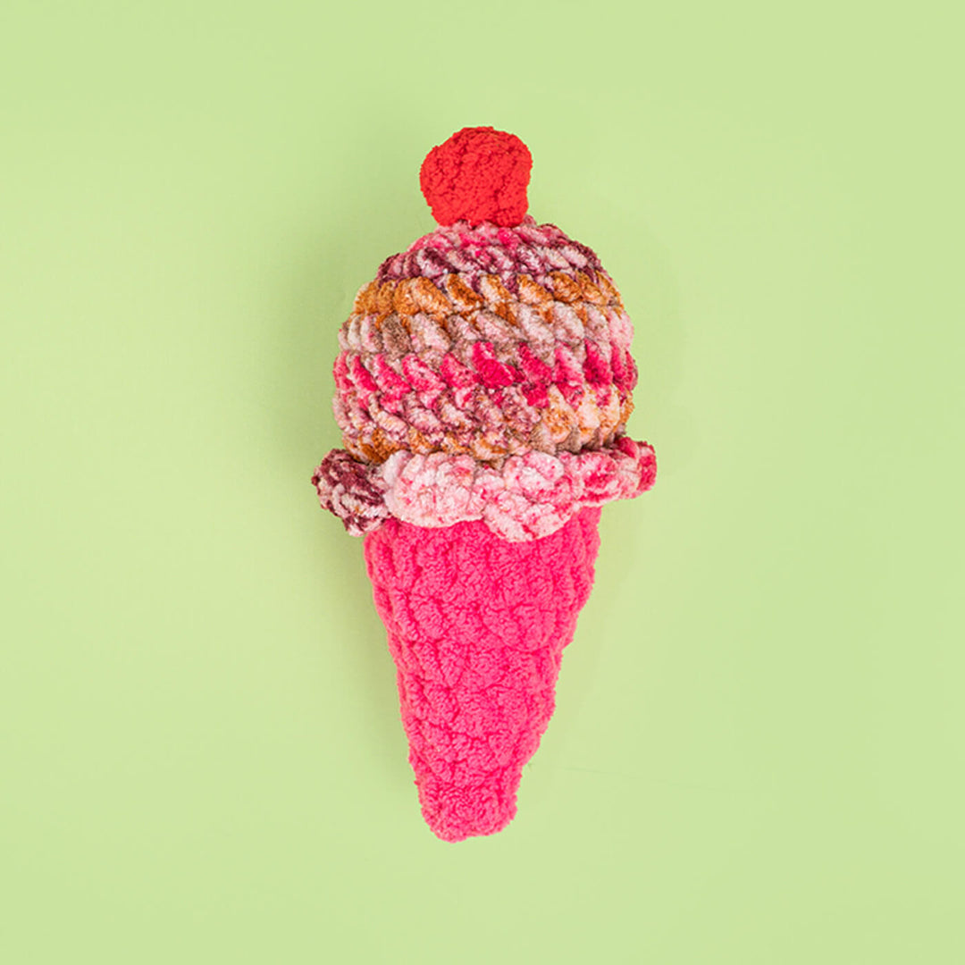 Handmade Crochet Ice Cream Plushie