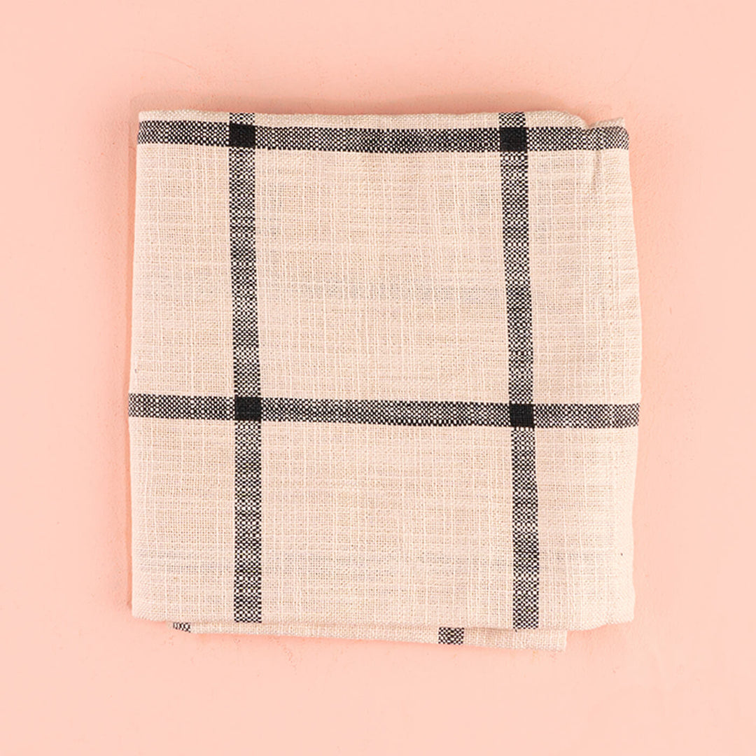 100% Cotton Woven Black Kitchen Towels - Set of 3