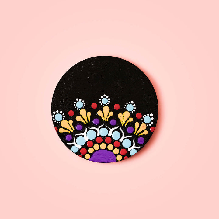Dot Art Fridge Magnet - Semi Mandala