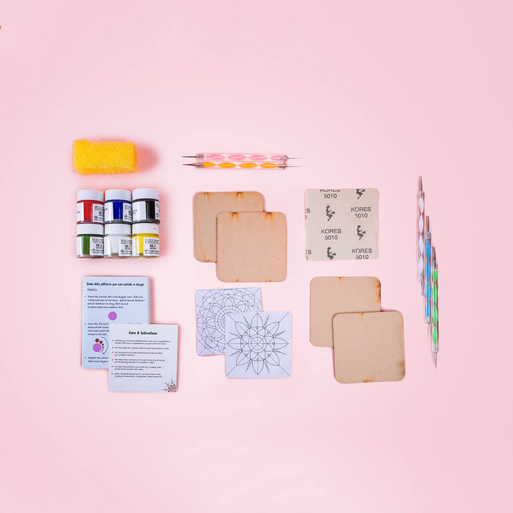 Dot Art Coasters - All Inclusive DIY Kit