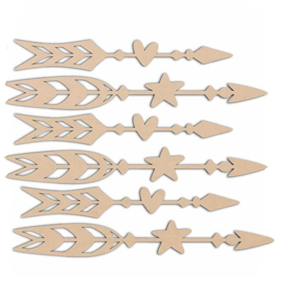Ready to Decorate Wooden Cutouts - Ornate Tribal Arrows