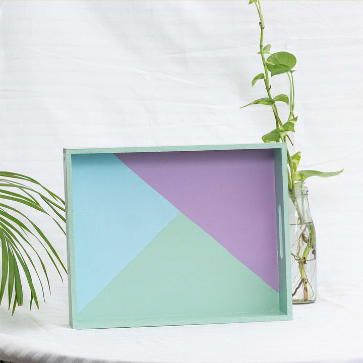 Handpainted Kshitija Pastel Trays - Set of 2