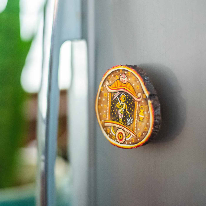 Handpainted Ganjifa Magnet - Vamana