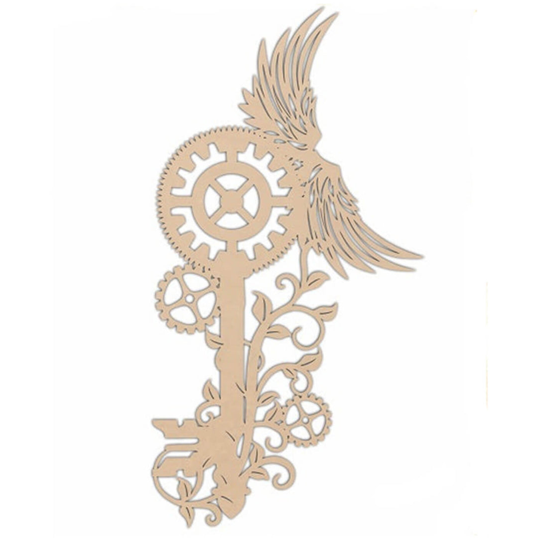 Ready to Decorate Wooden Cutouts - Floral Gear Key