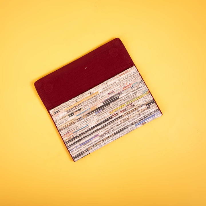 Handwoven Envelope Clutch - Red