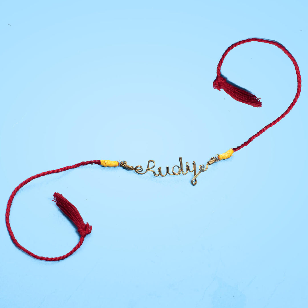 Personalized Rakhi English - Full Product Top View