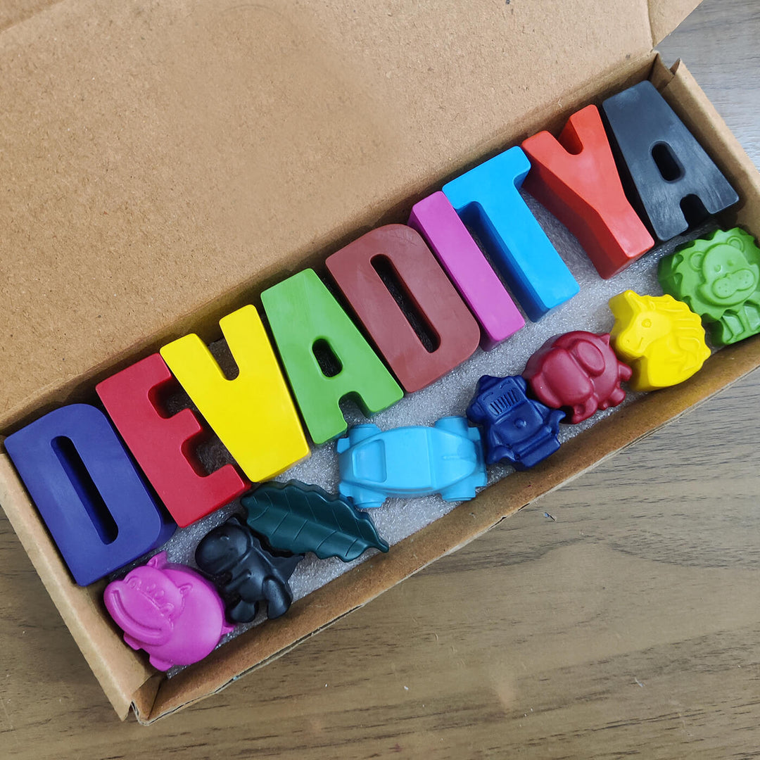 Personalized Solid Wax Crayons with Shape Crayons for Kids