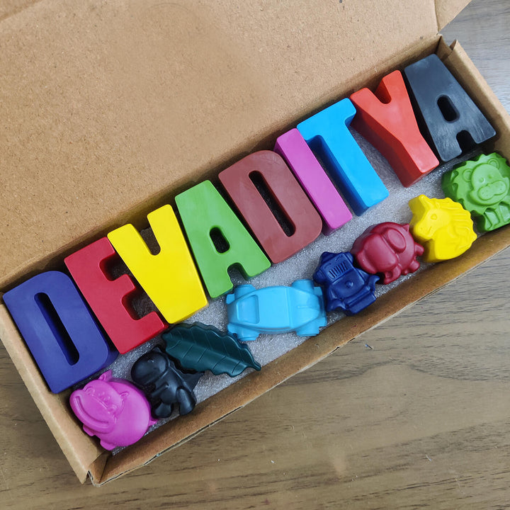 Personalized Solid Wax Crayons with Shape Crayons for Kids