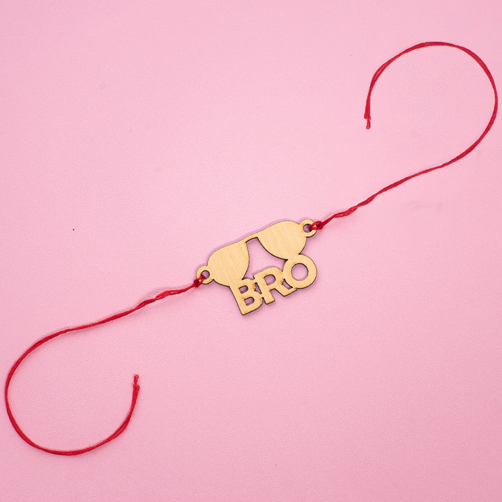 Aviators Bro Mdf Rakhi - Flat Lay Front View
