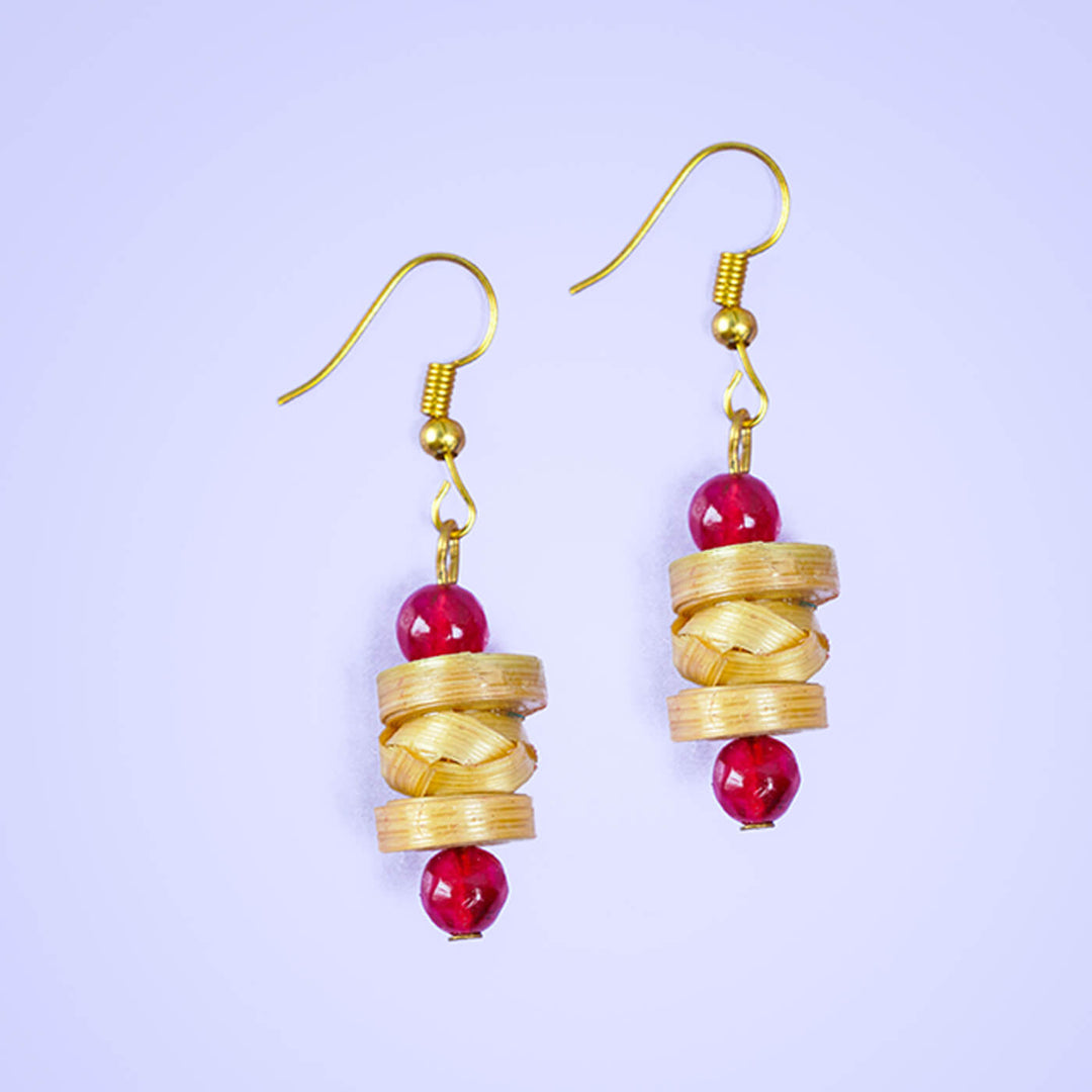 Quill Woven Bamboo Earrings