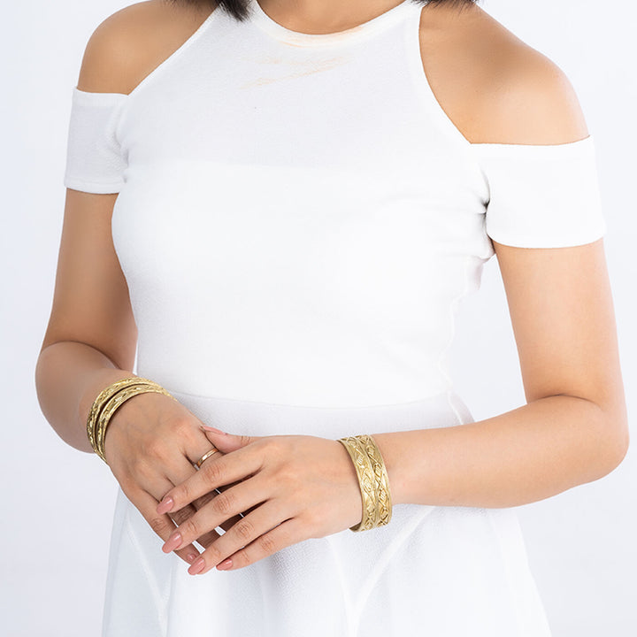 Dokra Geometric Brass Bangle