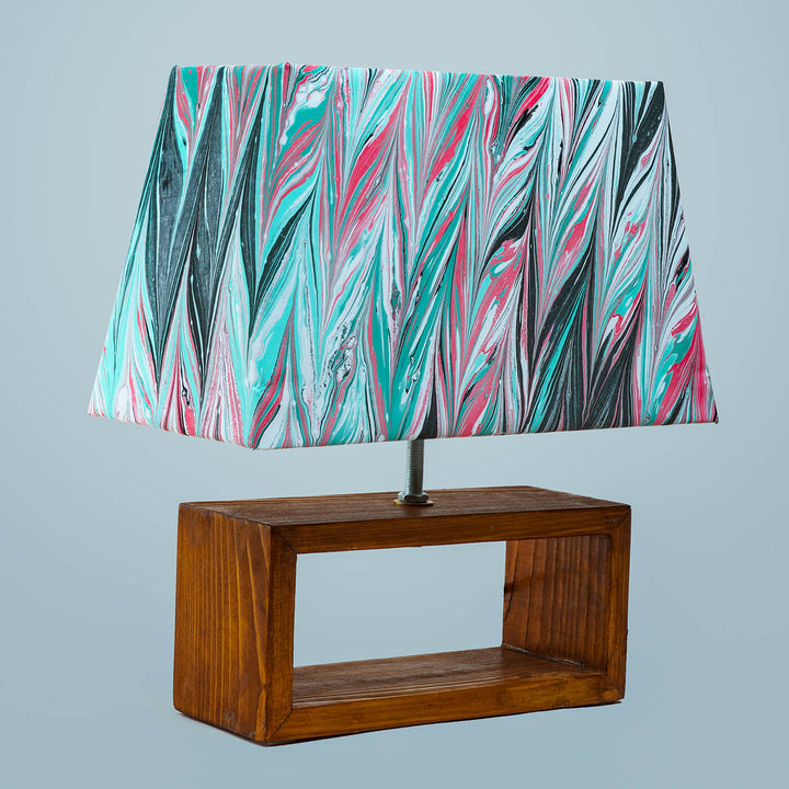 Marbled Fabric Rectangle Empire Lamp