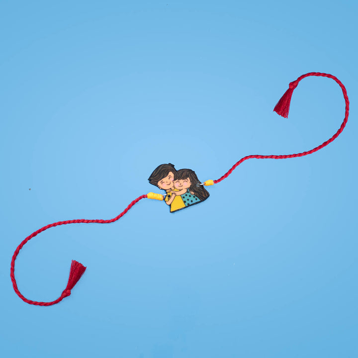 Sibling Illustration Rakhi Type 4 - Full Rakhi with Thread