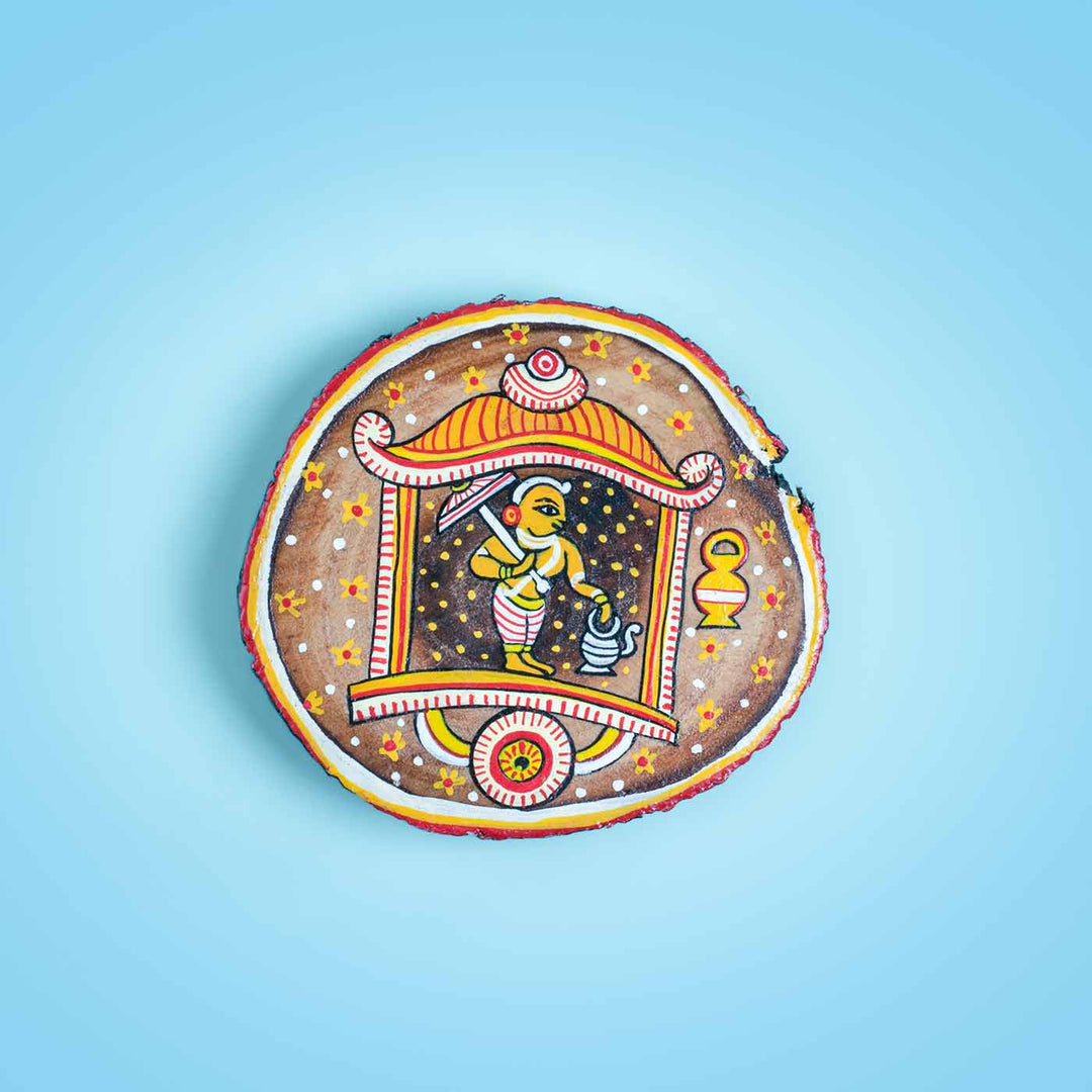 Handpainted Ganjifa Magnet - Vamana
