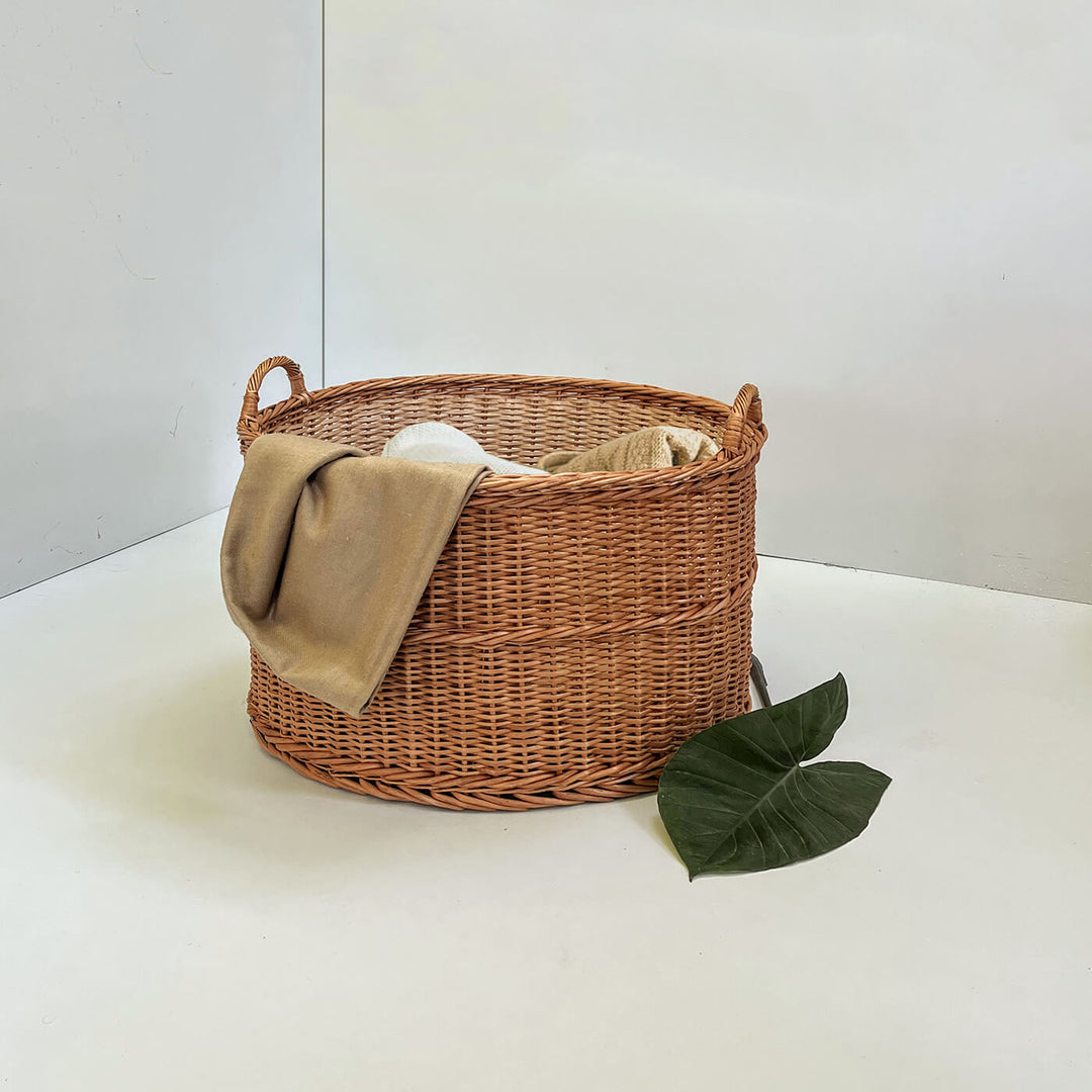 Handwoven Wicker Peony Basket