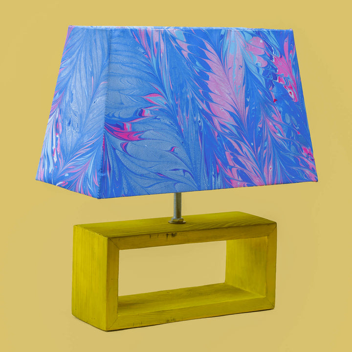 Marbled Fabric Rectangle Empire Lamp