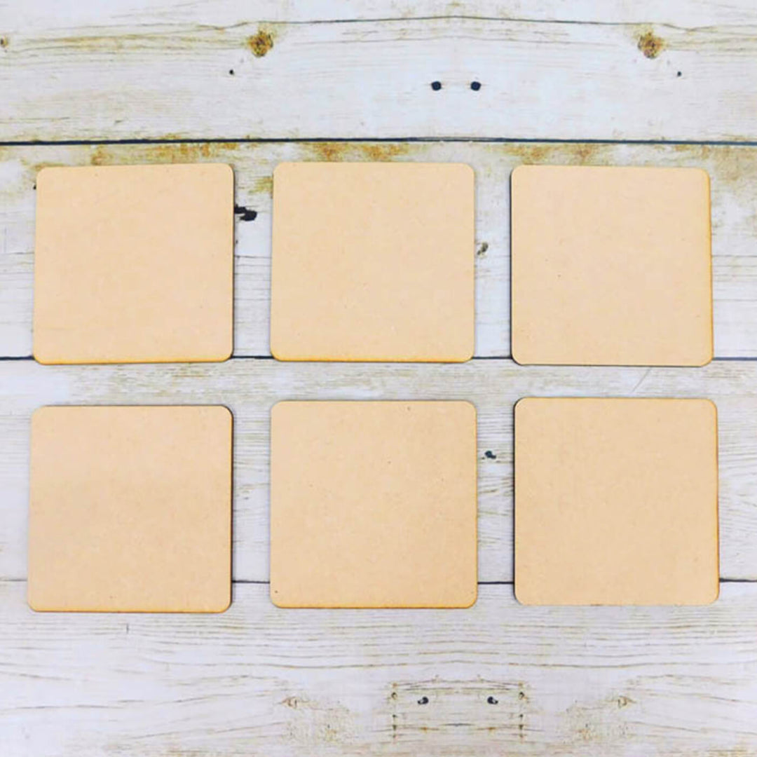 Ready-To-Paint MDF Coaster Bases - KP0173