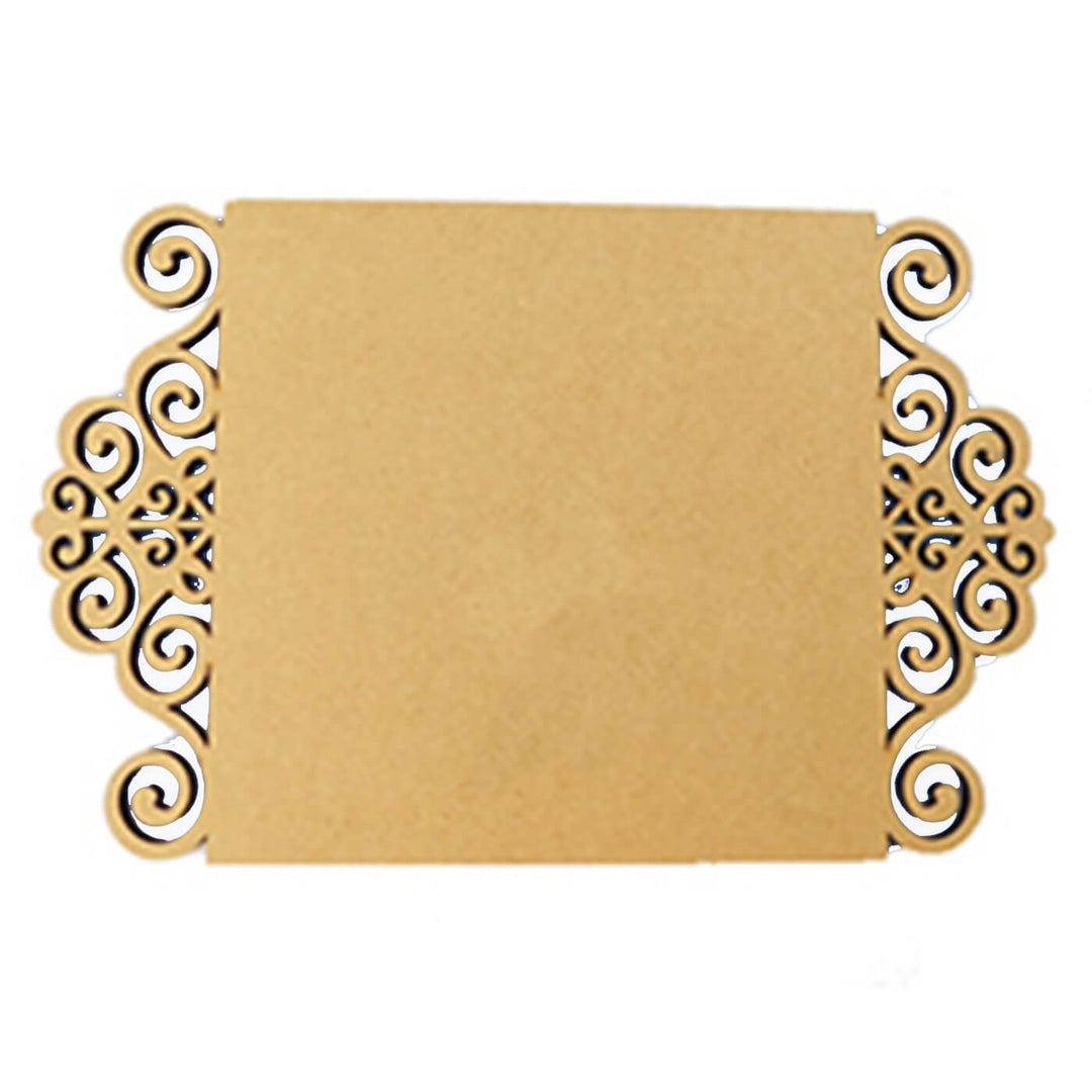 Ready to Paint MDF Base - Big Square with Floral Border