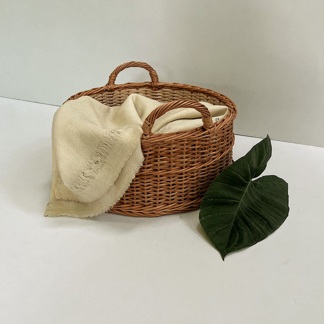 Handwoven Wicker Peony Basket
