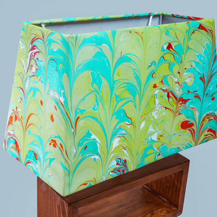 Marbled Fabric Rectangle Empire Lamp