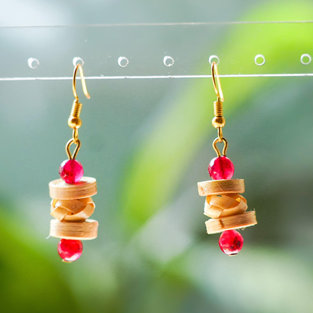 Quill Woven Bamboo Earrings