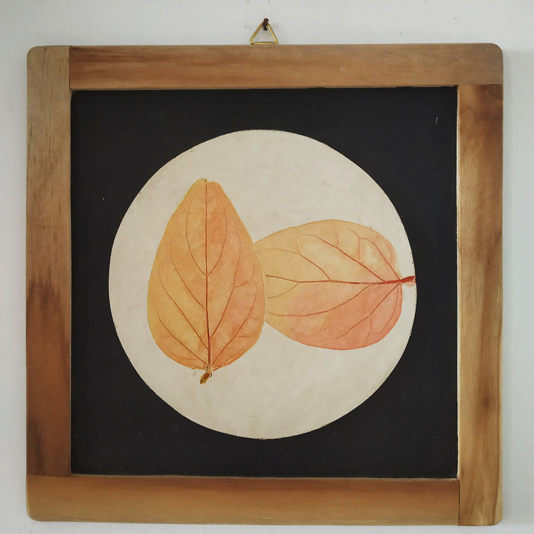 Leaf Imprint Wall Decor - Autumn Orange